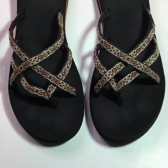 Teva Women's Flip Flops Olowahu Strappy Thongs Sandals S/N 6840 Beige Size 11 - Picture 6 of 9